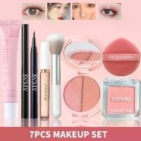 ราคา ชุดแต่งหน้าครบชุด 7 ชิ้น LAMEILA แป้งบลัชออน คอนซีลเลอร์ SVMY รอยคล้ำและฝ้า อายแชโดว์ แผ่นอายแชโดว์แฟลชละเอียด รองพื้น บีบีครีม แป้งพัฟ แปรงแต่งหน้า อายไลเนอร์กันน้ำ (1729903949720160971)