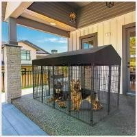 ราคา Yiyangqianxi'Shop คุณภาพรับประกันได้ BINGOPAWกรงสุนัขสแตนเลส คอกสุนัข กรงสุนัข กรงหมา น็อคดาวน์ สำหรับพันธุ์ใหญ่ Pet Cage Kennel Exercise Fence Dog Playpen (1730423895299033751)