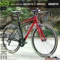 ราคา จักรยานเสือหมอบ KEYSTO รุ่น R1000 (เกียร์ 20 สปีด,กะโหลกกลวง,เฟรม/ตะเกียบอลูมิเนียม) (1729519828697516383)