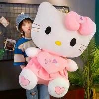ราคา Sanrio Kawaii Hello Kitty Plush Toy, 75cm, ชุดโบว์สีชมพู, ตุ๊กตาสัตว์ตกแต่ง, หมอน, เหมาะสำหรับเด็ก, เหมาะสำหรับของขวัญวันเกิดและคริสต์มาส (1731159151181138028)