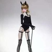 ราคา ตุ๊กตา BJD, ตุ๊กตาเรซิ่น, ตุ๊กตาหูกระต่ายลูน่าหนึ่งชิ้น, เซ็กซี่, สีดำ, รูปมนุษย์ SD, 4 จุด, การออกแบบดั้งเดิม (1731528915755305036)