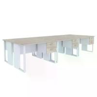 ราคา INDEX LIVING MALL โต๊ะทำงาน 6 ที่นัง D รุ่นเวคตร้า 360 ซม. - สีขาว / สีเมเปิ้ล (1729583564680169528)