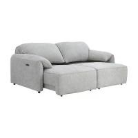 ราคา INDEX LIVING MALL โซฟาผ้าปรับนอนไฟฟ้า 2 ที่นั่ง รุ่นเบเวอร์ลี่ - สีเทา (1731032858344851512)