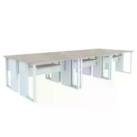 ราคา INDEX LIVING MALL โต๊ะคอมพิวเตอร์ 6 ที่นั่ง รุ่นเวคตร้า 360 ซม. - สีขาว / สีเมเปิ้ล (1729583564831492152)