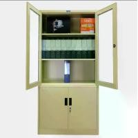 ราคา MEDILA ตู้เหล็กเก็บเอกสาร ตู้เหล็กบานเปิดสูงบนกระจก-ทึบล่าง สีครีม SH0008 (1731737849850268281)