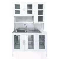 ราคา CLOSE ชุดครัวสำเร็จรูปโครงอลูมิเนียมพร้อมอ่างล้างจานแถมก๊อก SENSE-C120 ขนาด 120x53x190 ซม.สีขาว (1729707612794162034)