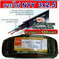 ราคา GOAL สายไฟฝั่งดิน ฝังดินโดยตรง NYY 3x2.5 ความยาว 100เมตร 3แกน เบอร์ 2.5 มาตรฐานการไฟฟ้า ป้องกันความชี่น สายไฟกันน้ำ (1732153179925351030)