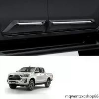 ราคา mqwentzxcshop66 ใช้งานได้ คิ้วกันกระแทกประตู กันกระแทกขอบประตู 4 ชิ้น สีเงิน สำหรับ Toyota Hilux Revo Prerunner ปี 2021-2022 Car รถยนต์ รถจักร สติกเกอร์ Sticker (1731666847047256293)