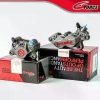 ราคา ชุดปั้มล่าง Brembo 4Pot หูชิด + 2Pot ปักข้าง เทาโลโก้แดง เบรมโบ้ BREMBO ปั้มเบรคแบมโบ้ (1729785199636679601)