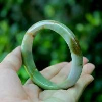 ราคา กำไลหยกพม่าแท้ฮกลกซิ่ว หยกสามสี เขียว ขาว ส้ม size 57-58 mm (1731396395773428982)