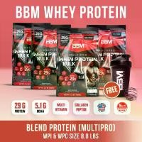 ราคา BBM WHEY Multipro Bulk เวย์โปรตีนช็อกโกแลต 29g. มัลติโปรเวย์ Whey Protein Isolate, WPC, Blended Protein 8.8LBS (90day)[SET4] (1729605438709467845)