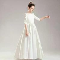 ราคา ชุดราตรีโฮสต์สาว, ชุดเจ้าหญิง, สีขาว, แขนกลาง, เหมาะสำหรับวันเกิดของเด็ก, สาวดอกไม้, สาวน้อย, ชุดการแสดงเปียโน (1731144255684905365)