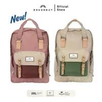 ราคา DOUGHNUT รุ่น Macaroon 20L Jungle II Series Beige กระเป๋าเป้ สารพัดช่องจัดเก็บ สายสะพายบุนวม อะไหล่หนังแท้ ทนทาน ของแท (1730522888401619305)