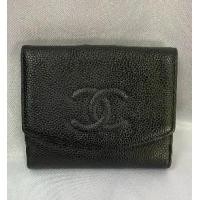 ราคา (Second - hand) Chanel wallet CHANEL folio here mark A13496 caviar skin black (1731093347520580606)