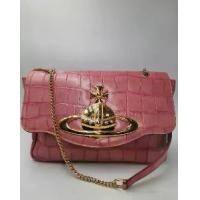 ราคา (Second-hand) Vivienne Westwood Pink Croc Embossed Shoulder Bag 11นิ้ว - LBN (1731084629297695742)