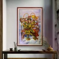 ราคา ภาพวาดสีน้ำมัน, "จางจุนหลาง", การออกแบบหัวสามหัวและหกแขนของนูซาช้าง, ภาพวาดสีน้ำมันมือบริสุทธิ์, ภาพวาดตกแต่ง, ภาพวาดแขวน, แกนภาพวาด, 90*150cm (1731020970727409992)