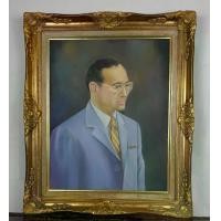 ราคา 534.ภาพวาดสีน้ำมันพระบรมสาทิสลักษณ์ ในหลวงรัชกาลที่9 (1732098845237217463)