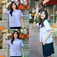 ราคา ปักชื่อฟรี เสื้อนักเรียน คอบัว ตราละมุด ฟรี บิลเบิก (1731446966481094005)