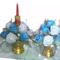 ราคา พานดอกไม้พานธูปเทียน พานดอกไม้ประดิษฐ์พร้อมใช้งาน พานไหว้ครู (1731252269429786179)