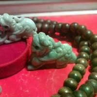 ราคา หินหยกปี่เซียะหยกเดี่ยว เขียว แกะสลักโบราณ (1729618365598501151)