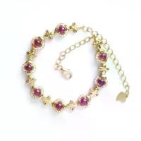 ราคา Rosen'marry/ สร้อยข้อมือพลอยแท้ ทับทิม ตัวเรือนเงินแท้ 925 ชุบทอง จัดส่งฟรี RB040, พลอยแท้เสริมดวง , ของขวัญ (1729839491509029826)