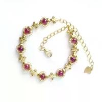 ราคา Rosen'marry/ สร้อยข้อมือพลอยแท้ ทับทิม ตัวเรือนเงินแท้ 925 ชุบทอง จัดส่งฟรี RB040, พลอยแท้เสริมดวง , ของขวัญ (1729833402712230850)