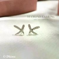 ราคา ต่างหูเพชรทองคำขาว18K เพชร22เม็ด น้ำหนัก 0.11ct. FG,VVS-VS WG18K 1.9g (1732247734611118559)