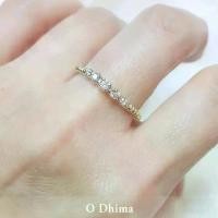 ราคา แหวนเพชรแท้ธรรมชาติ ทองและทองคำขาว18K เพชร 5เม็ด 0.18ct. FG,VVS-VS WG2.3g. Y#58.5,Y#57 (1732252363413948895)