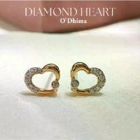 ราคา ต่างหูเพชรแท้ธรรมชาติ ทองและทองคำขาว18K เพชร 14เม็ด น้ำหนัก 0.08ct. FG,VVS-VS WG18K 2.6g (1732252488714652127)