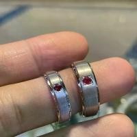 ราคา แหวนคู่รัก แหวนทับทิมพม่าแท้ ธรรมชาติ ตัวเรือนเงินแท้92.5%ชุบทองคำขาว ชุดมงคล ประจำวัน (1730025846601124294)