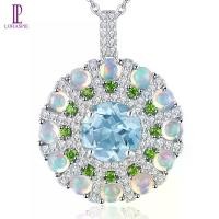 ราคา เครื่องประดับ Lohaspie, แท้, 3.8 กะรัต, เงินสเตอร์ลิง 925, จี้, หินออสวอปดั้งเดิม, หินดำน้ำธรรมชาติ, จี้บุษราคัมสีน้ำเงิน, อัญมณีหลากสี, สำหรับผู้หญิง, จี้แฟชั่นสร้อยคอ (1730320766870850258)
