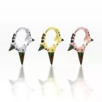 ราคา Piercingroom by Jay Triple Black Spike Opal/black CZ Huggie Hoop เงินแท้ (ราคาต่อชิ้น) (1731238064793290674)