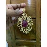 ราคา พร้อมส่ง จี้ทองพลอยแท้ ทับทิม ทองไมครอน งานสวยคุณภาพ (มีเข็มกลัดในตัว) (1729651033413945752)