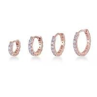 ราคา PiercingRoomByJay CZ diamond eternity Huggie Hoop (2mm) (Rose Gold Plated) เงินแท้ (ราคาต่อชิ้น) ที่จัดส่งฟรี กทม (1731211509508179782)