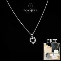 ราคา สร้อยคอเงินแท้92.5 พร้อมจี้รูปหัวใจฝังเพชสวิส เหลี่ยม H&A รุ่น Juliet เคลือบทองคำขาว 18k แถมฟรี (กล่องกำ+ถุงแบรนด์+ผ้าเช็ดเงิน+การ์ด) (1731771025874389659)