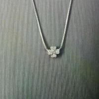 ราคา สร้อยคอ+จี้ เงิน925 ชุบทองขาว ประดับเพชรแท้ 12 เม็ด ปรับขนาดได้ 16 - 18นิ้ว (1731145336436853194)