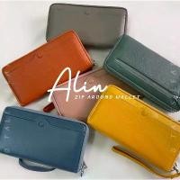 ราคา [COD] DTALES Alin กระเป๋าสตางค์หนังแท้ ซิปรอบ 15สี เก็บเงินแน่นตามตำราหมอช้าง ซิปลื่น มีสายคล้องมือ (1732410881090618955)