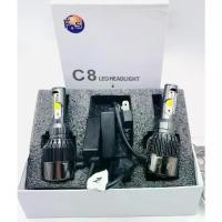 ราคา [Tiktok] ไฟหน้า LED 1คู่ LED รุ่น C8 ปรับได้ 3สี 12V-36V ขั้ว H1 H4 H7 H8/H9/H11 9005/HB3 9006/HB4 (ไม่กะพริบ) พร้อมส่งจากประเทศไทย (1732635896727897866)