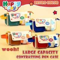 ราคา กล่องดินสอความจุขนาดใหญ่ แฟชั่น 3 ชั้น กระเป๋าปากกาที่ดูดี สไตล์เรโทร กระเป๋าใส่ดินสอ อุปกรณ์การเรียน (1732187114281207101)