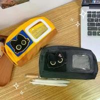 ราคา กล่องดินสอแมว ความจุมาก ซิป ออแกไนเซอร์ตั้งโต๊ะ SMET STORE กระเป๋าดินสอแมว Kawaii ผ้าแคนวาส กล่องดินสอ อุปกรณ์การเรียน (1731225075820824321)