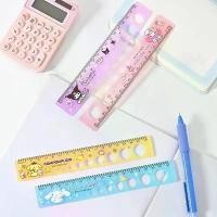 ราคา Sanrio ไม้บรรทัด 18 cm มีรูวงกลม วาดได้ No.1474.1 (1730648539013286721)