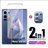 ราคา ตัวป้องกันหน้าจอโค้ง, ดีไซน์ 2in1, สำหรับ Infinix Note 50s 5G X6870 Note50S, กระจกนิรภัย, ฟิล์มนุ่ม, เลนส์กล้อง (1731416471321020244)