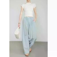 ราคา กางเกงขายาว แอร์ลิ แฟลช สีขาว บาง ไม่ซีทรู เดรป กางเกงลำลอง สำหรับผู้หญิง ใส่หน้าร้อน กางเกงขากว้าง มีสินค้าคงคลัง (1731866320495675174)