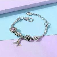 ราคา สร้อยข้อมือทองแดง, สร้อยข้อมือแพน, ลูกปัด DIY, เครื่องประดับรูปหัวใจ Rhinestone โลหะผสม, จี้ยูนิคอร์น สร้อย ข้อมือ เสริมดวง (1731504907100587418)