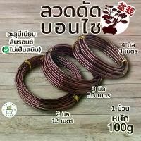 ราคา ลวด บอนไซ ลวดดัดบอนไซ วัสดุ อะลูมีเนียม เคลือบสีน้ำตาล 2มิล 3มิล 4มิล ไม่เป็นสนิม ขาย (1732439839722603640)
