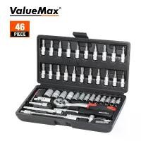 ราคา ValueMax 46 ชิ้นเครื่องมือช่างกล่องเครื่องมือกลชุดซ่อมรถยนต์รถจักรยานยนต์สําหรับไขควงบ้านชุดประแจกระบอก 1/4 นิ้ว สินค้ามาใหม่ประจำเดือนนี้ คีม ช่าง มือ อเนกประสงค์ knipex (1732294904017421596)