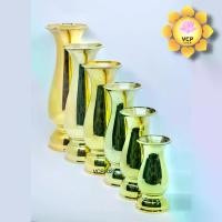 ราคา แจกัน ทองเหลือง (แท้) ทรงอ้วน (คู่) (1729593631796726373)