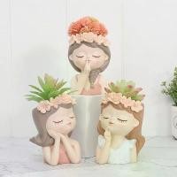 ราคา แจกัน ตกแต่งสวน ของตกแต่งบ้าน กระถางดอกไม้ฉ่ำ ลายสาวน้อยน่ารัก การจัดกระถางต้นไม้ ของขวัญรักษา (1731584114022319982)