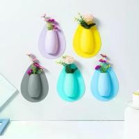 ราคา ติดผนัง แจกัน ซิลิโคน ดีไซน์สร้างสรรค์ Aittle ตกแต่งผนัง กาวในตัว เหมาะสำหรับดอกไม้อวบน้ำ กระถางดอกไม้ DIY ของตกแต่งบ้าน (1732112205598459585)