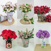 ราคา แจกันสังกะสีสำหรับใส่ดอกไม้ งานส่งออก ทรงสวย สไตล์วินเทจ หลายไซส์ ดอกไม้ประดิษฐ์ กระถาง แจกัน (1731399363522889372)